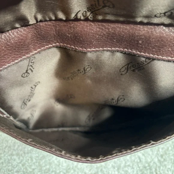 ๐ VINTAGE fossil brown leather crossbody bag - Picture 4 of 16
